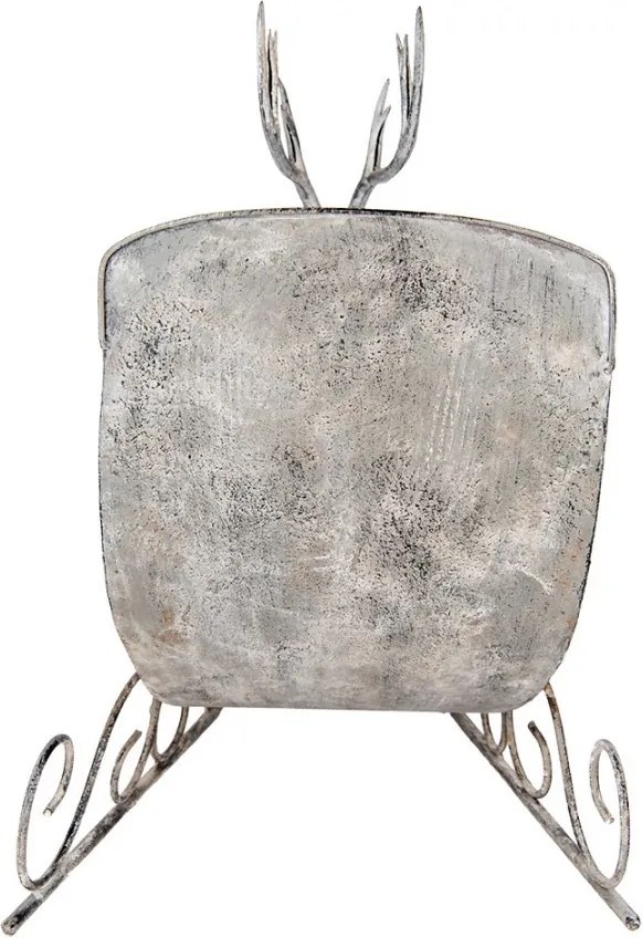 Zinková antik kovová dekorácia sane s jeleňom Deer - 44*34*47 cm