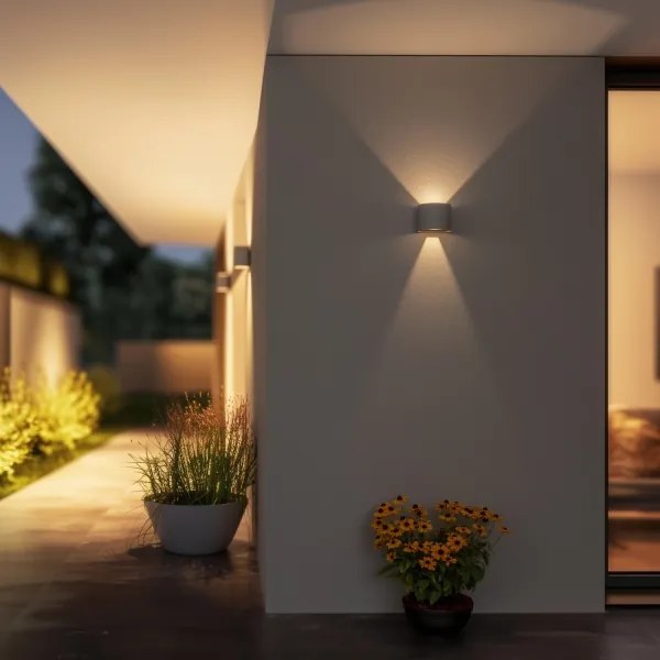 Brilagi - LED Vonkajšie nástenné svietidlo RONDO LED/6W/230V šedá IP54