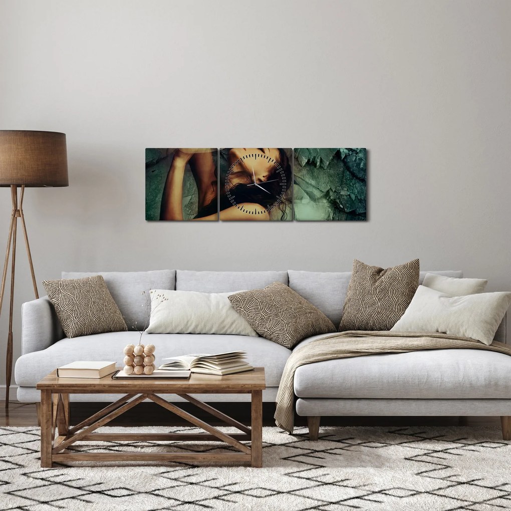 Obraz - Múza (s hodinami) (90x30 cm)