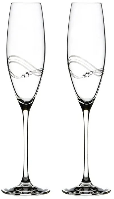 Diamante poháre na šampanské Desire s kryštálmi Swarovski 215 ml 2KS