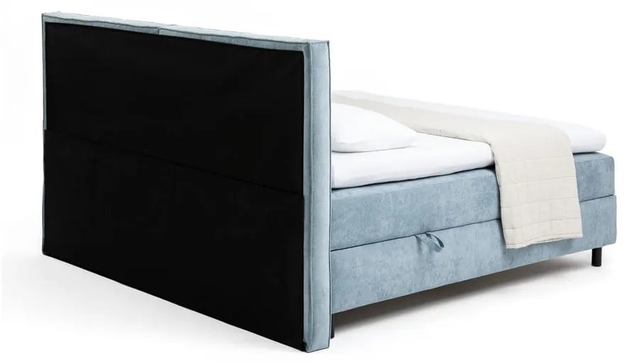 Modrá boxspring posteľ s úložným priestorom 180x200 cm Elva Bold – Bonami Selection