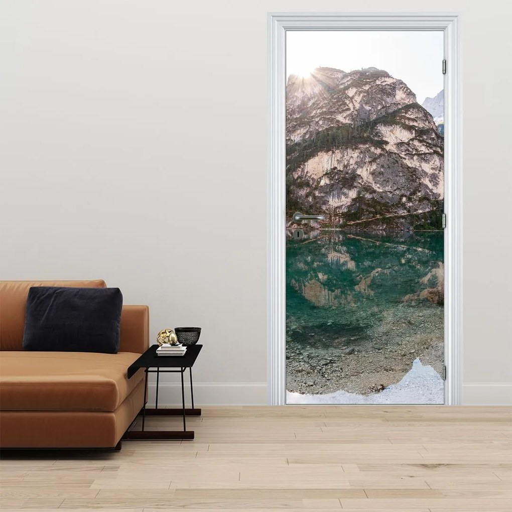 Fototapeta na dvere - Horské jazero (95x205cm)