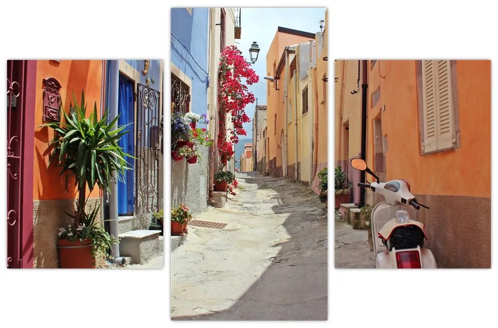 Obraz ulice na Sardínii (90x60 cm)