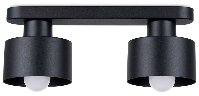 Stropné svietidlo Savar, 2x čierne kovové tienidlo