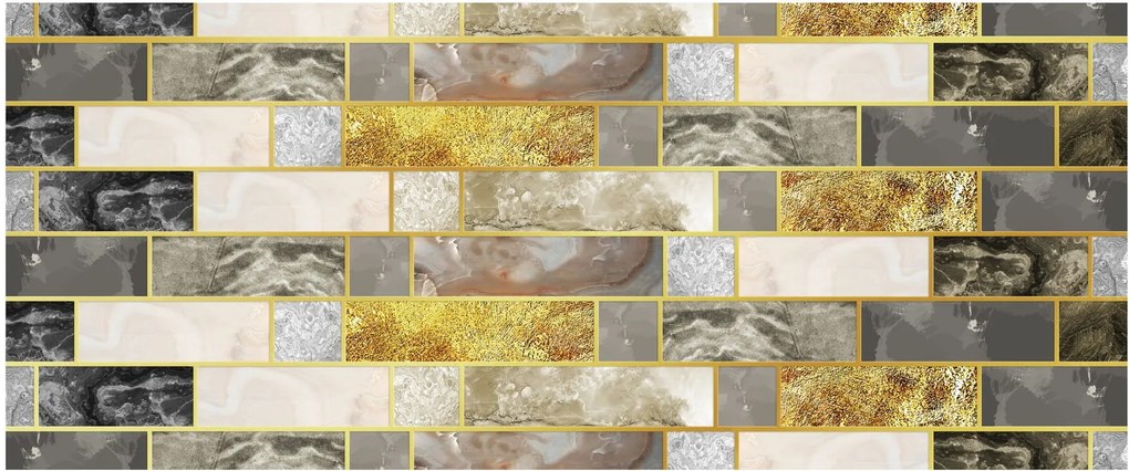 Obraz - Dekor s textúrami (120x50 cm)