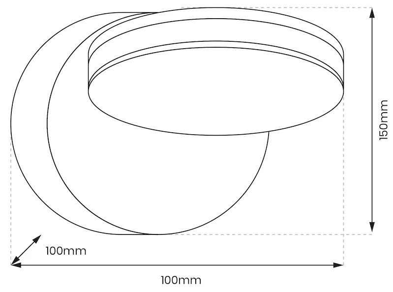 Nástenné LED svietidlo 360°, 1x LED 6w, 4000k, w