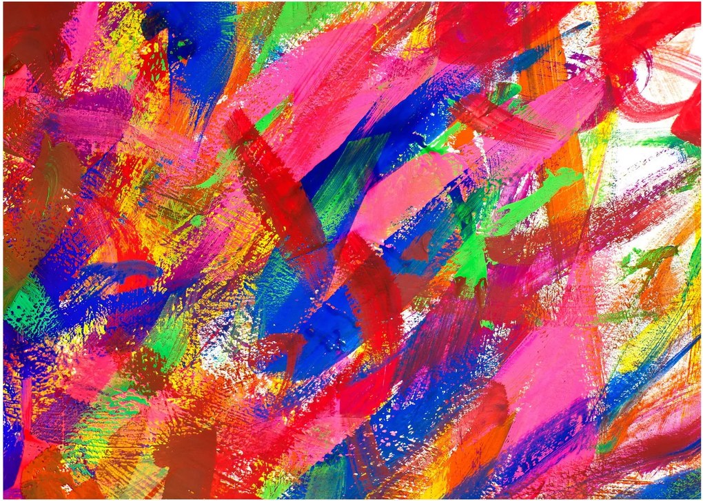 Sklenený obraz - Farebná abstrakcia (70x50 cm)