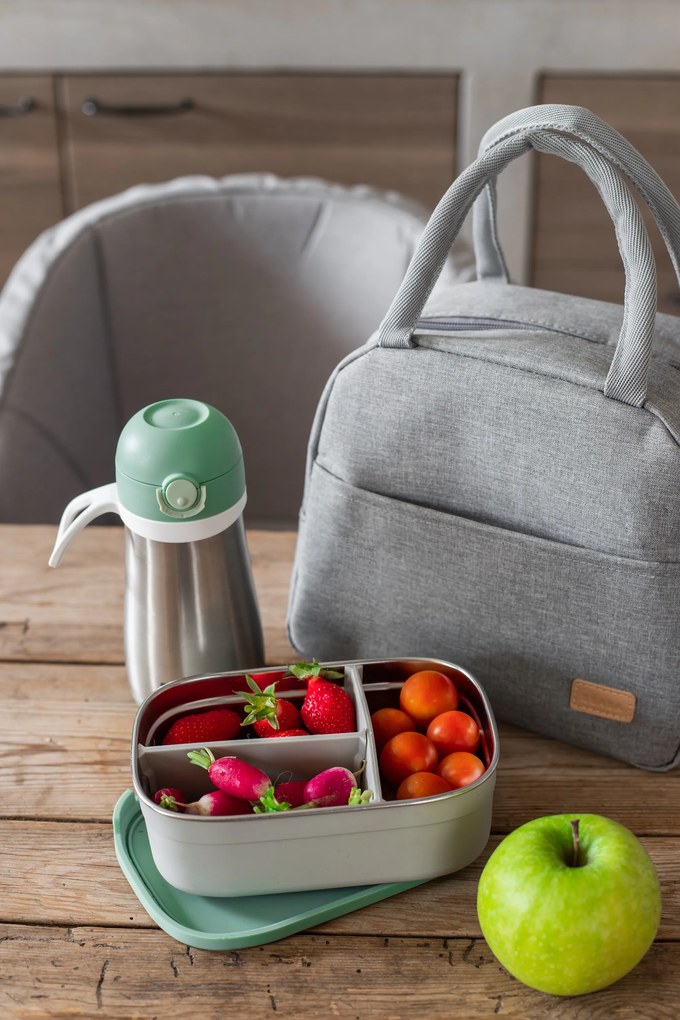 Desiatový box nerez Velvet Grey / Sage Green