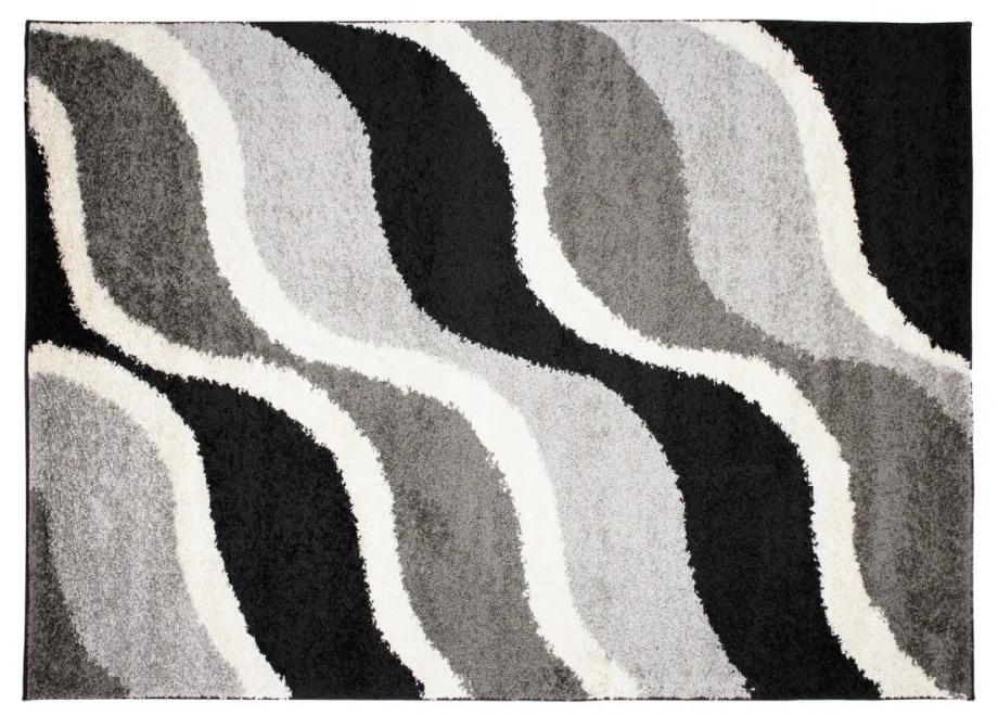 Kusový koberec shaggy Protka šedý 140x200cm