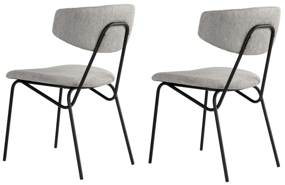 Sada jedálenských stoličiek Nancy Grey and Black,2 ks