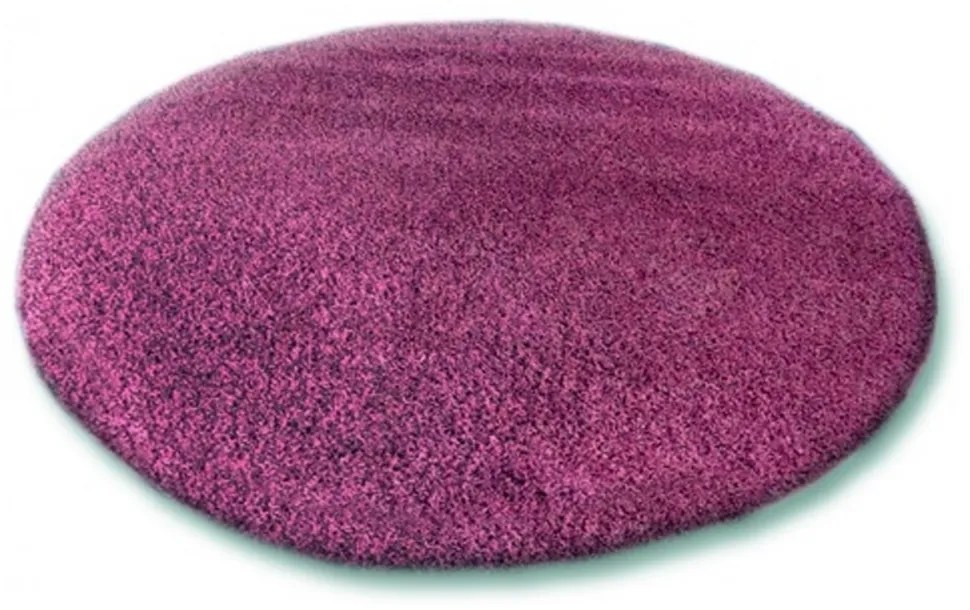 Kusový koberec Shaggy Roy fialový kruh, Velikosti 133cm