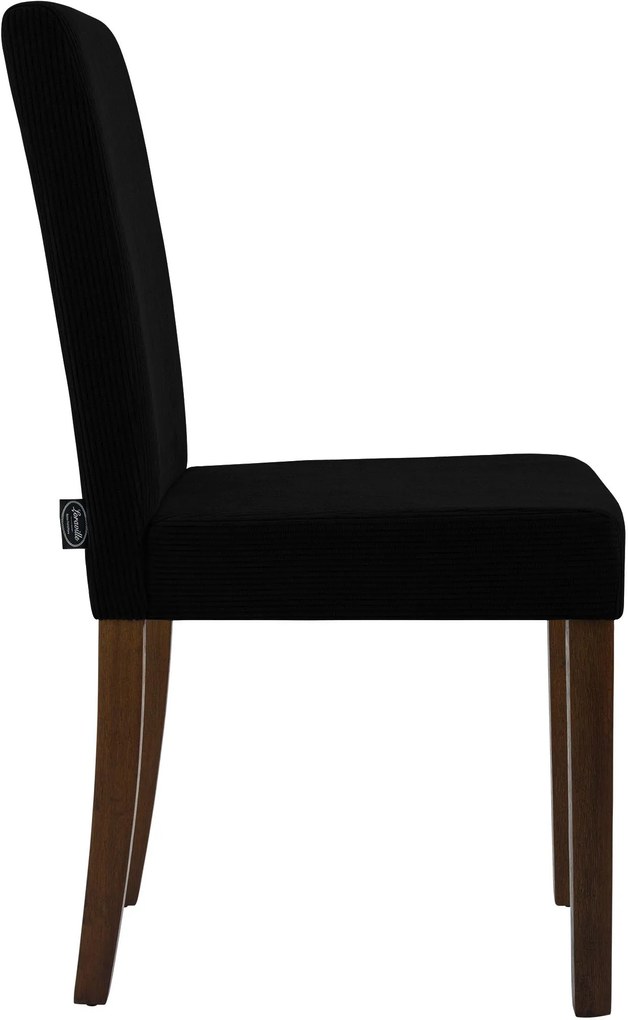 Sada 2 ks jedálenských stoličiek Ina látka cord, antik tmavá - čierna