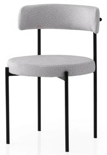 Súprava jedálenských stoličiek Gini Light Grey and Black, 2 ks