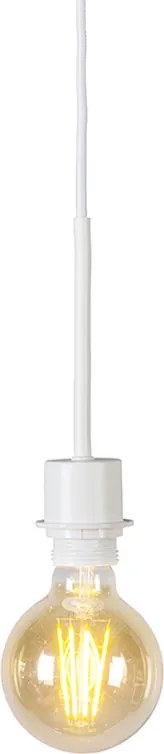 Závesné svietidlo biele so zeleným tienidlom 50 cm - Combi 1