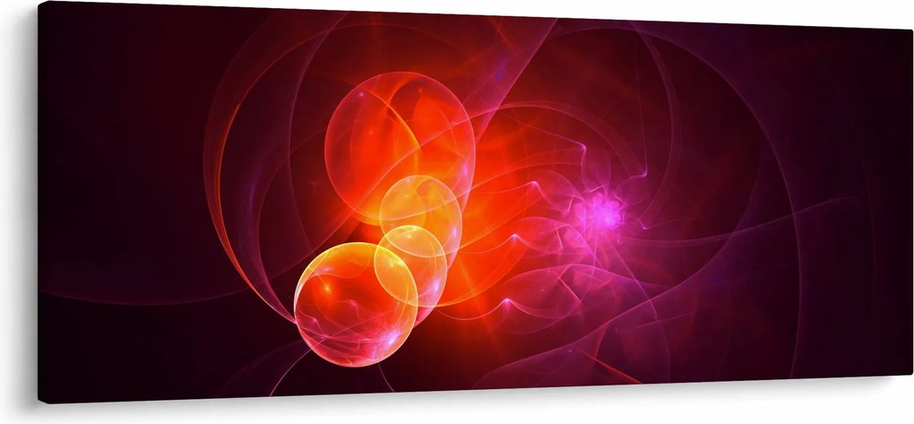 Moderný obraz ružovej abstrakcie (120x50 cm)