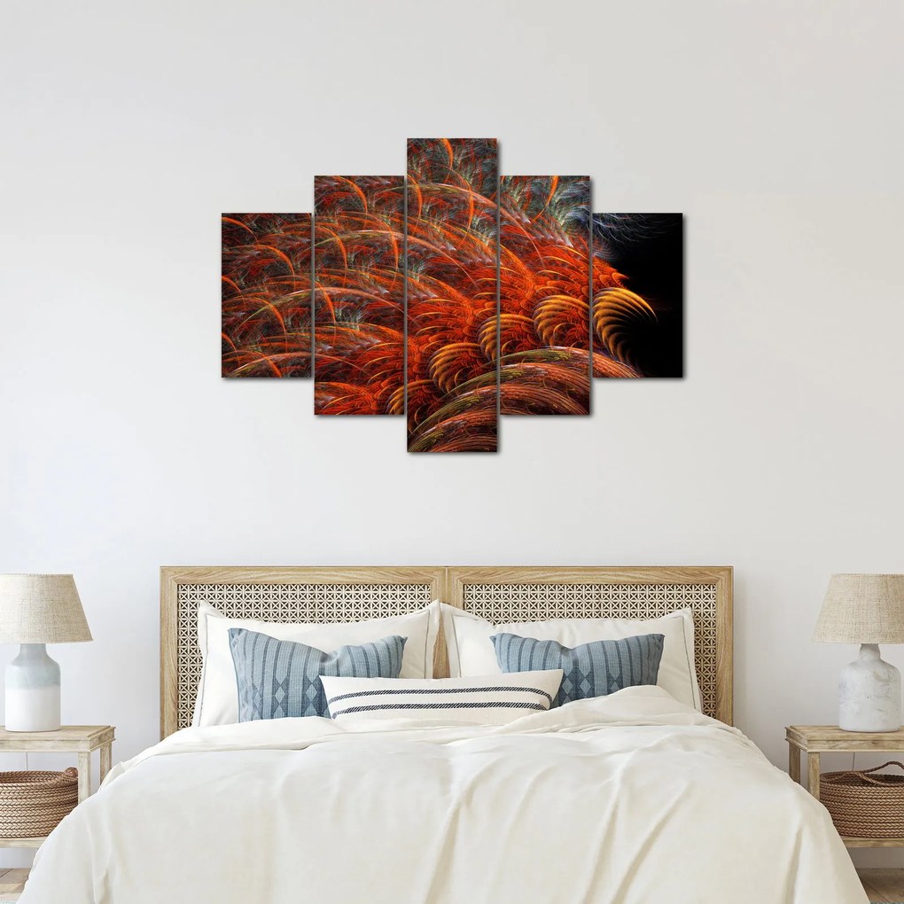 Obraz - Abstraktná imitácia peria (150x105 cm)