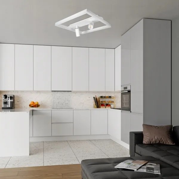 LED stropné svietidlo LED/38W/230V + 2xGU10/30W biela