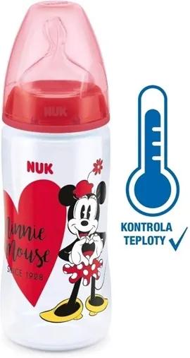NUK NUK Dojčenská fľaša na učenie NUK Disney Mickey s kontrolou teploty 300 ml červená Červená |