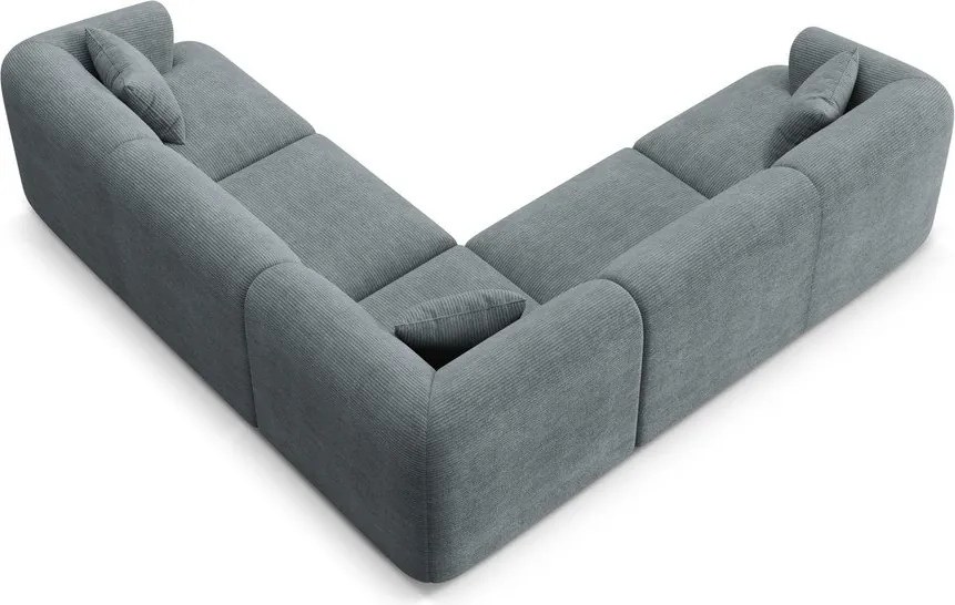 Tmavosivá menčestrová rohová pohovka Campi – Cosmopolitan Design