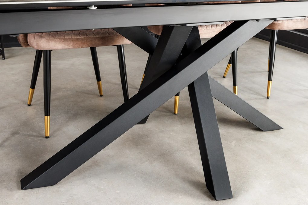 Jedálenský stôl Elegancia Keramika taupe 180-220-260 cm Mramor