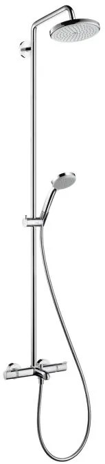 Hansgrohe Croma 220, sprchový set Showerpipe s termostatom, 220 mm, 1 prúd, chrómová, HAN-27223000