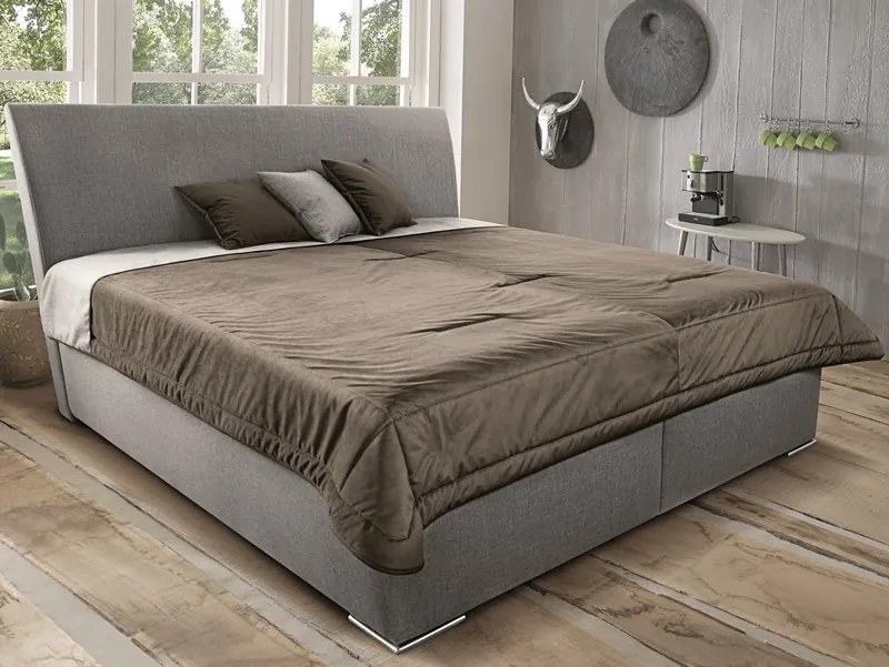 Posteľ Monte 180x200 cm, béžová tkanina