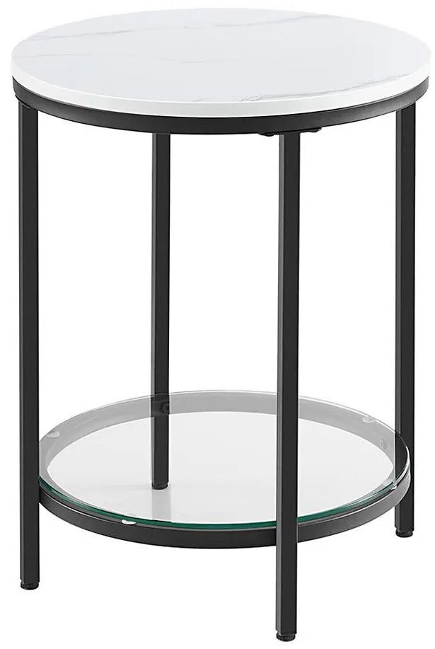 Odkladací stolík SID čierna/biela