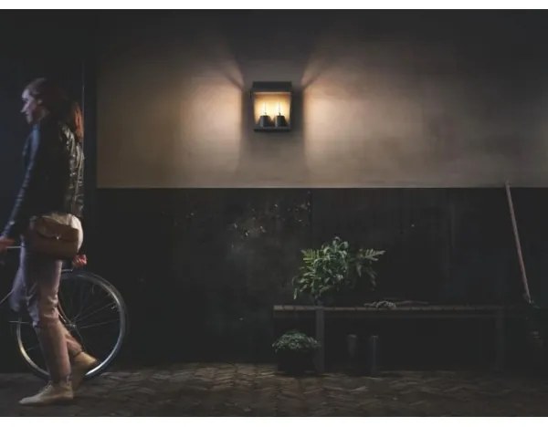 Philips 17235/30/PN - Vonkajšie nástenné svietidlo HARVEST 2xE27/42W/230V IP44