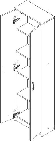 Predsieňová skriňa Astor Cabinet, dub/biela
