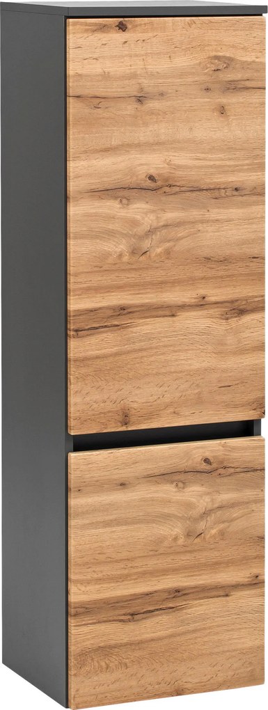 XXXLutz STREDNE VYSOKÁ SKRINKA, sivá, farba duba, 40/130/35 cm Held - Online Only kúpeľne - 000307010618