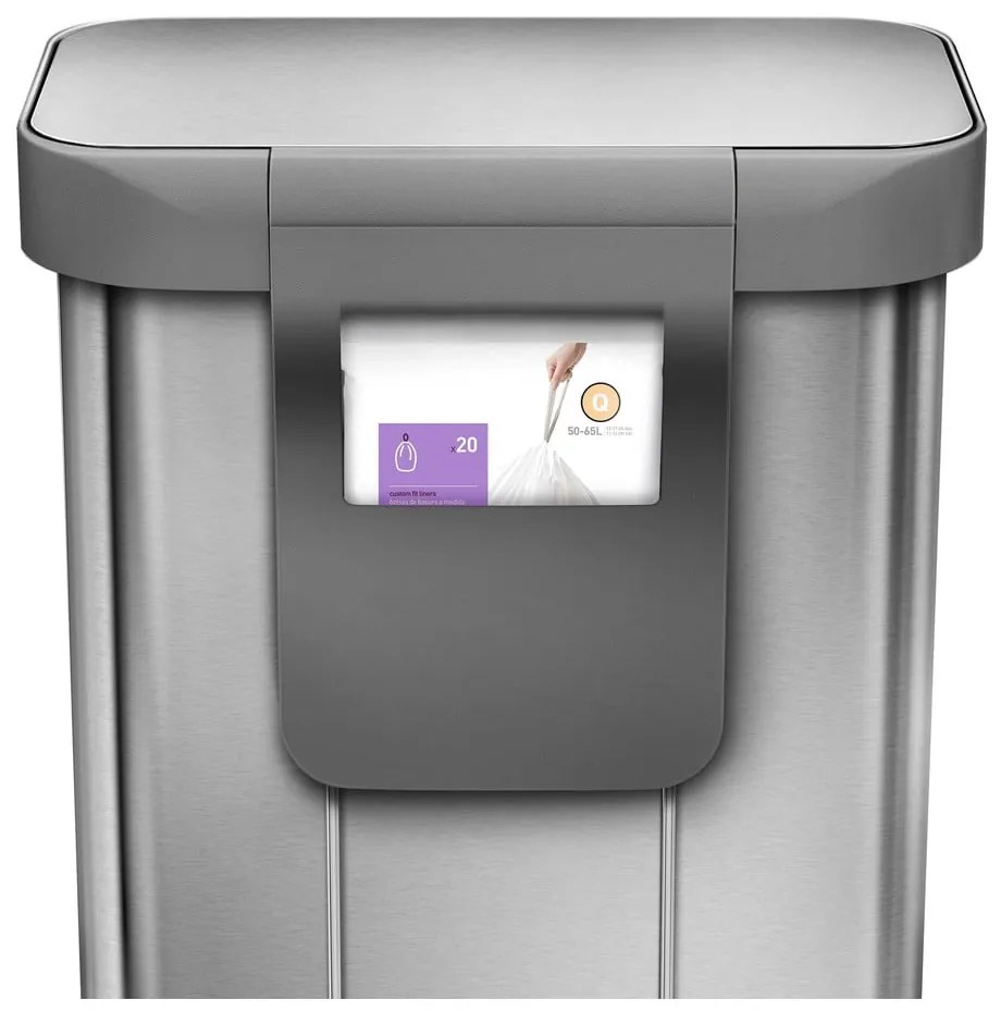 Pedálový oceľový odpadkový kôš 55 l - simplehuman