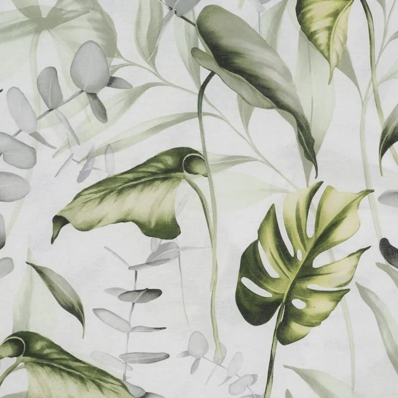 Dekorstudio Posteľné obliečky ELLEN s motívom zelených listov Rozmer posteľných obliečok: Šírka x Dĺžka: 140x200cm + 1ks 70x80 cm