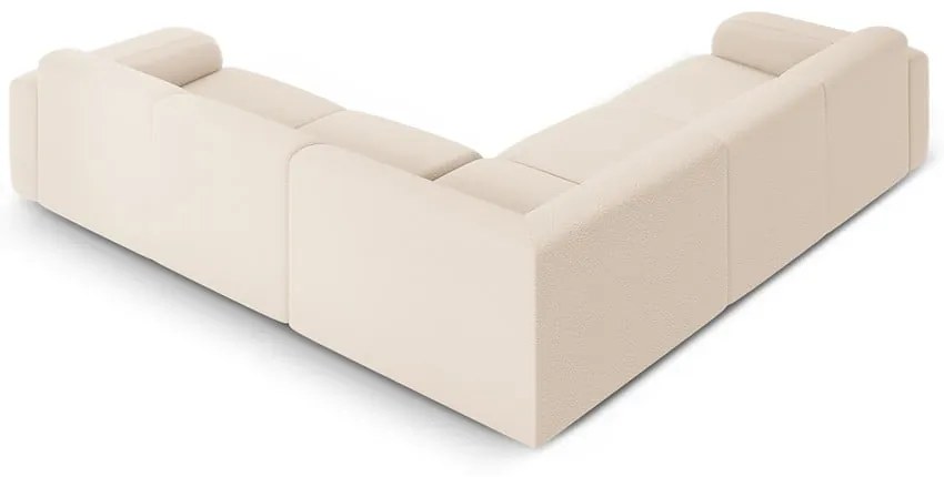 Béžová rohová pohovka z textílie bouclé (variabilná/do L) Molino – Micadoni Home