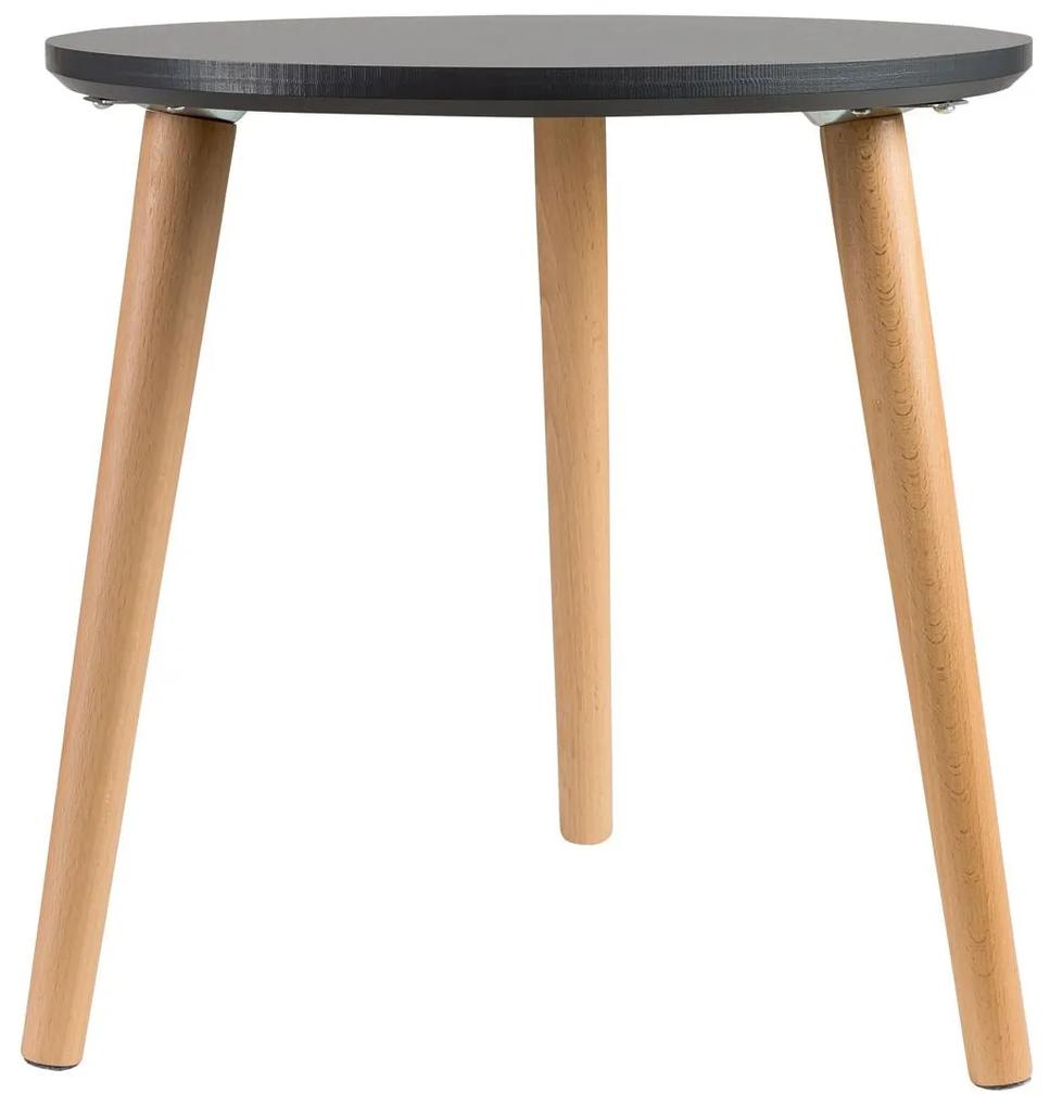 LIVARNOLIVING® Drevený stolík, Ø 40 cm (antracitová), šedá (100309046)
