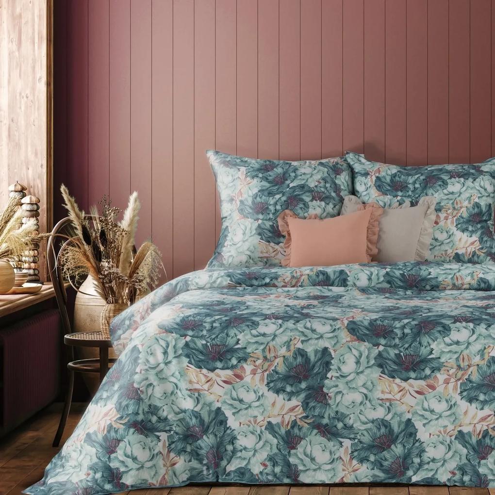 Romantická posteľná bielizeň AVINION z bavlny s motívom kvetín