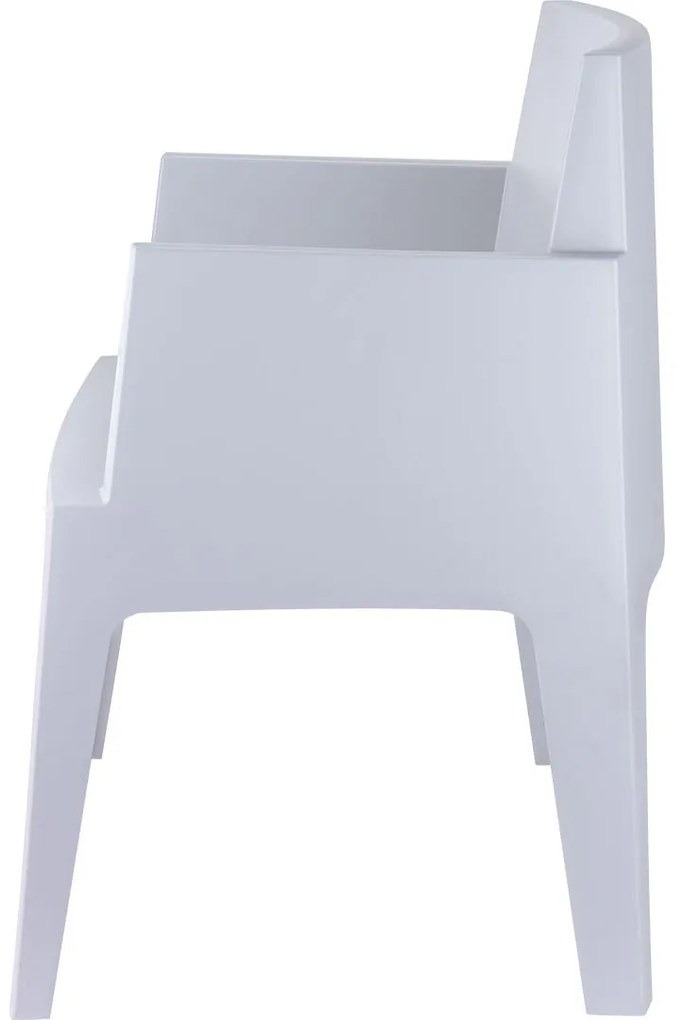 BOX záhradné kreslo s podrúčkami dark grey