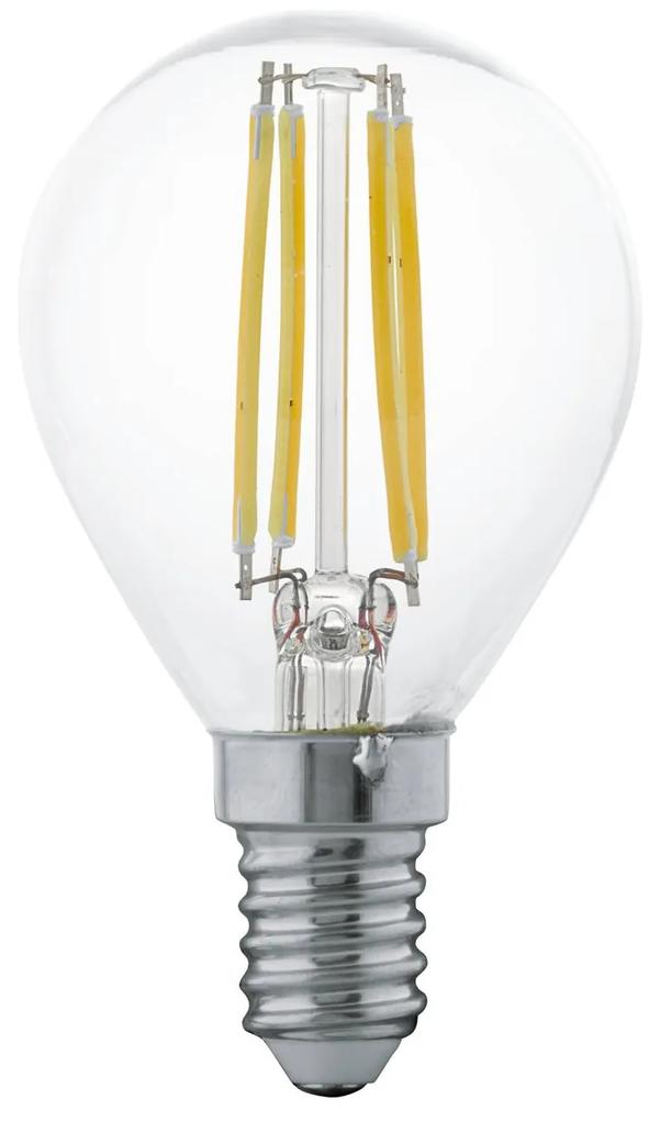 EGLO Filamentová LED žiarovka, E14, P45, 4W, 350lm, 2700K, teplá biela
