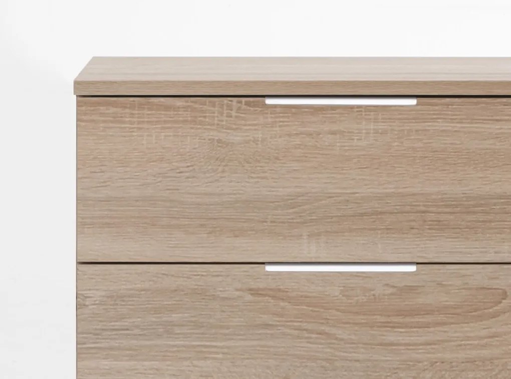 Nočný stolík Easy Plus, 3 zásuvky, dub sonoma