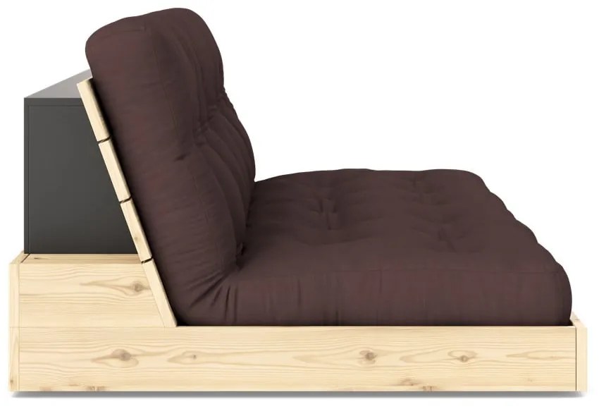 Tmavohnedá rozkladacia pohovka 196 cm Base – Karup Design