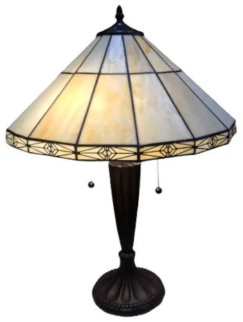 Lampa Tiffany stolová CREAM Ø41*60