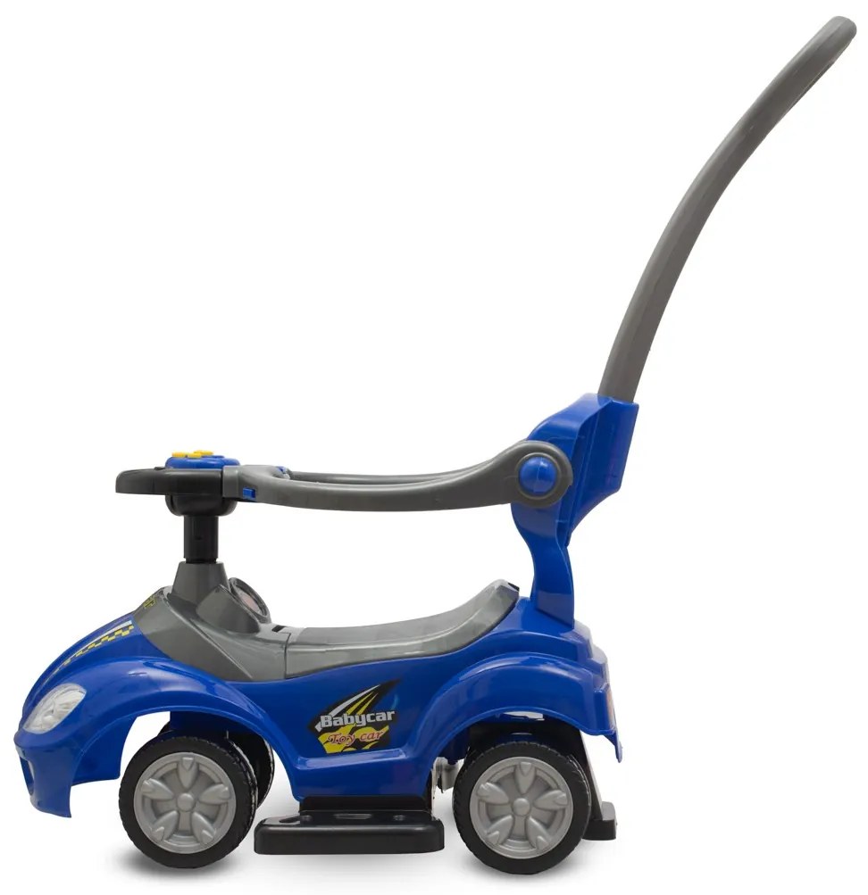 Detské odrážadlo s vodiacou tyčou 3v1 Baby Mix Mega Car modré