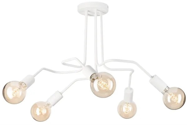 Prisadený luster MATYLDA 5xE27/60W/230V biela