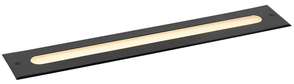 Moderné prízemné bodové svietidlo čierne 50 cm vrátane LED IP65 - Eline