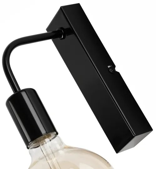 Nástenné svietidlo ASTRID 1xE27/60W/230V lesklá čierna