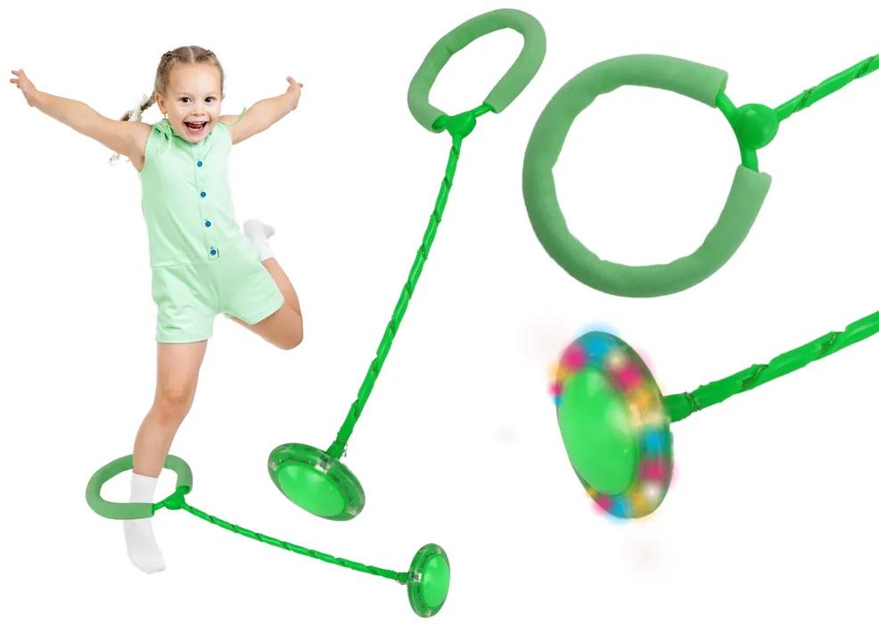 Lean Toys Svetelné švihadlo Hula Hop - zelené