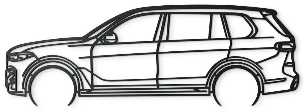 drevko Drevený obraz BMW X7 Rozmer obrazu: 29,5 x 86 cm, Farba dekorácie: Čierna