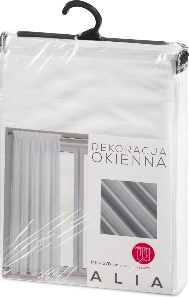 ZÁCLONA NA PÁSKE ALIA 140X270 CM BIELA
