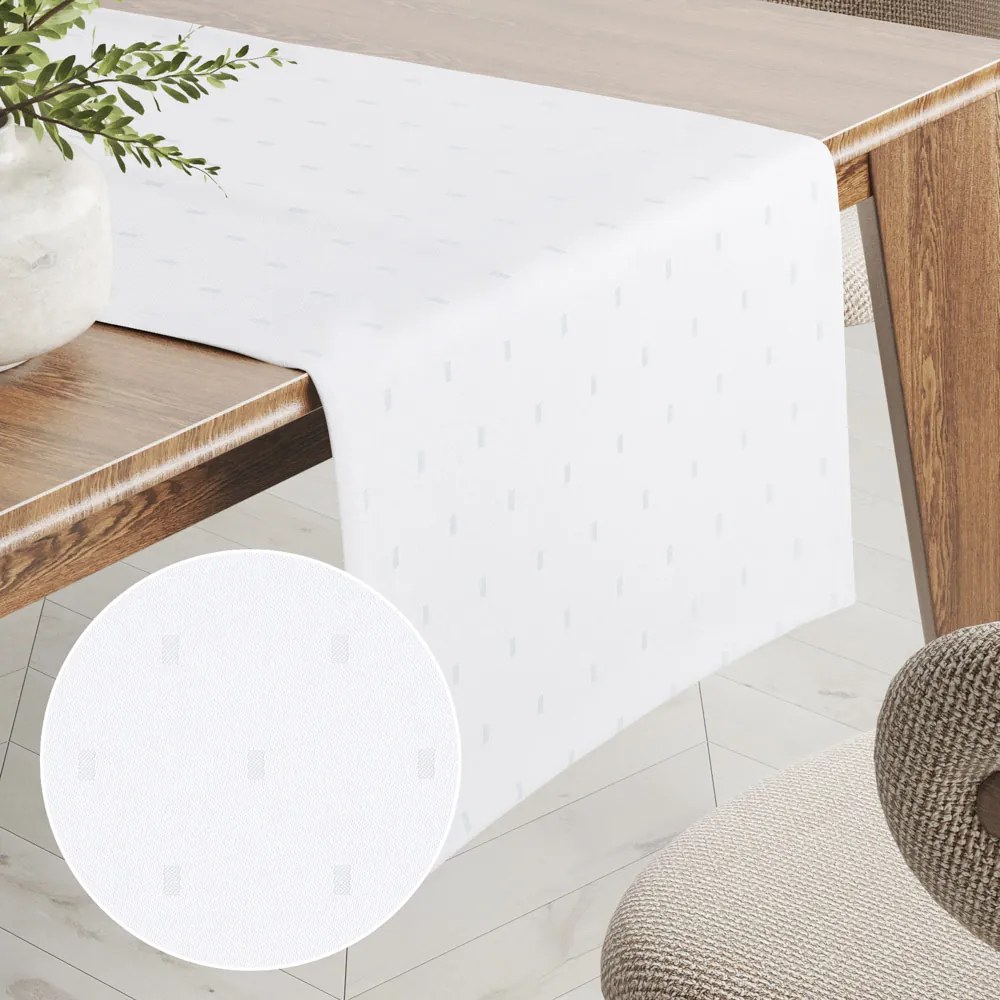 Biante Teflónový behúň na stôl TF-084 Obdĺžničky na bielom 20x120 cm