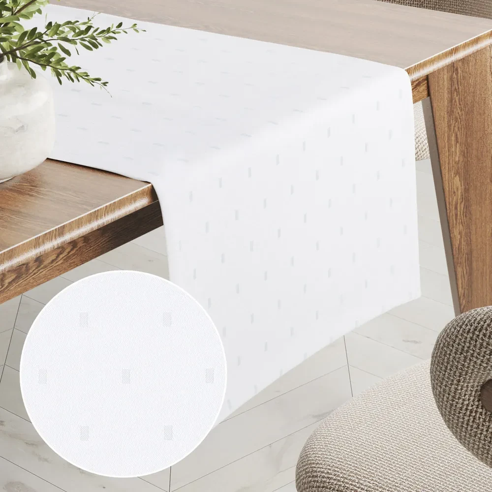 Biante Teflónový behúň na stôl TF-084 Obdĺžničky na bielom 35x140 cm