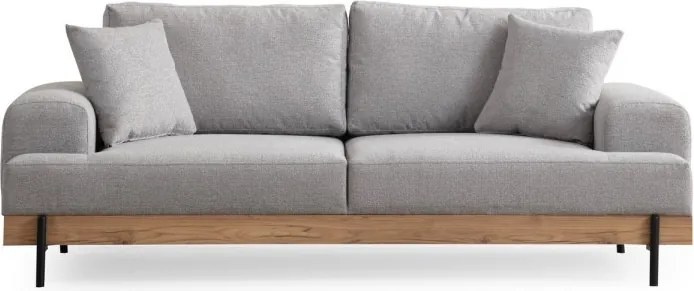Trojmiestna pohovka Eti 220 cm sivá/dub prírodný
